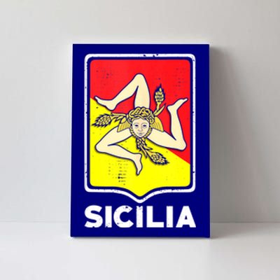 Sicilian Pride Sicilia Sicilian Flag Trinacria Canvas