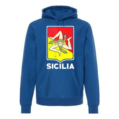 Sicilian Pride Sicilia Sicilian Flag Trinacria Premium Hoodie