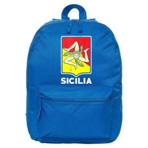 Sicilian Pride Sicilia Sicilian Flag Trinacria 16 in Basic Backpack