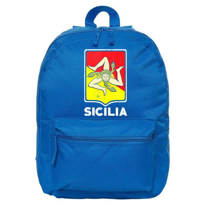 Sicilian Pride Sicilia Sicilian Flag Trinacria 16 in Basic Backpack