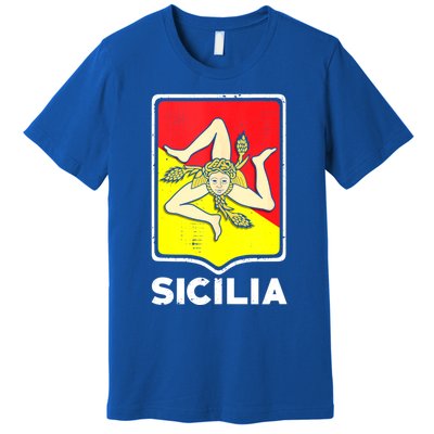 Sicilian Pride Sicilia Sicilian Flag Trinacria Premium T-Shirt