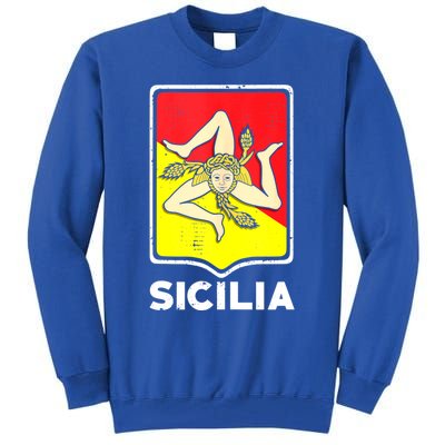 Sicilian Pride Sicilia Sicilian Flag Trinacria Tall Sweatshirt