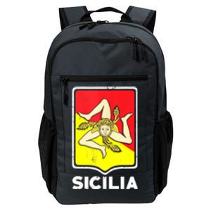 Sicilian Pride Sicilia Sicilian Flag Trinacria Daily Commute Backpack