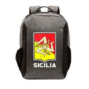 Sicilian Pride Sicilia Sicilian Flag Trinacria Vector Backpack