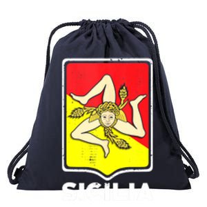 Sicilian Pride Sicilia Sicilian Flag Trinacria Drawstring Bag