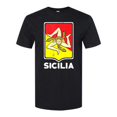 Sicilian Pride Sicilia Sicilian Flag Trinacria Softstyle CVC T-Shirt