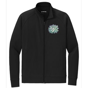 Succulent Plant Stretch Full-Zip Cadet Jacket