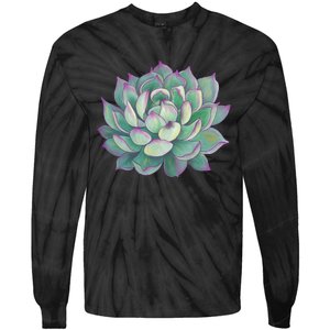 Succulent Plant Tie-Dye Long Sleeve Shirt