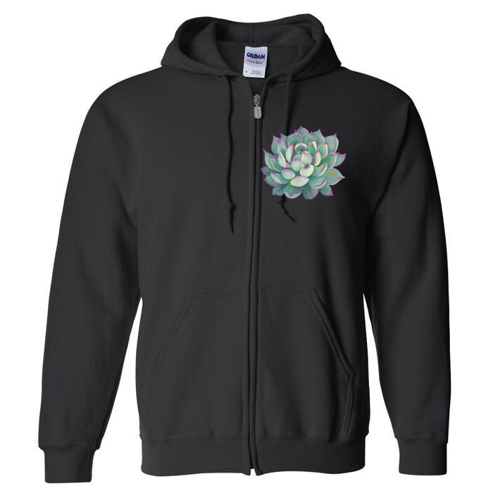 Succulent Plant Full Zip Hoodie