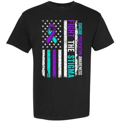 Suicide Prevention Support Fight Stigma Suicide Awareness Garment-Dyed Heavyweight T-Shirt