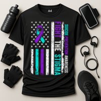 Suicide Prevention Support Fight Stigma Suicide Awareness Cooling Performance Crew T-Shirt