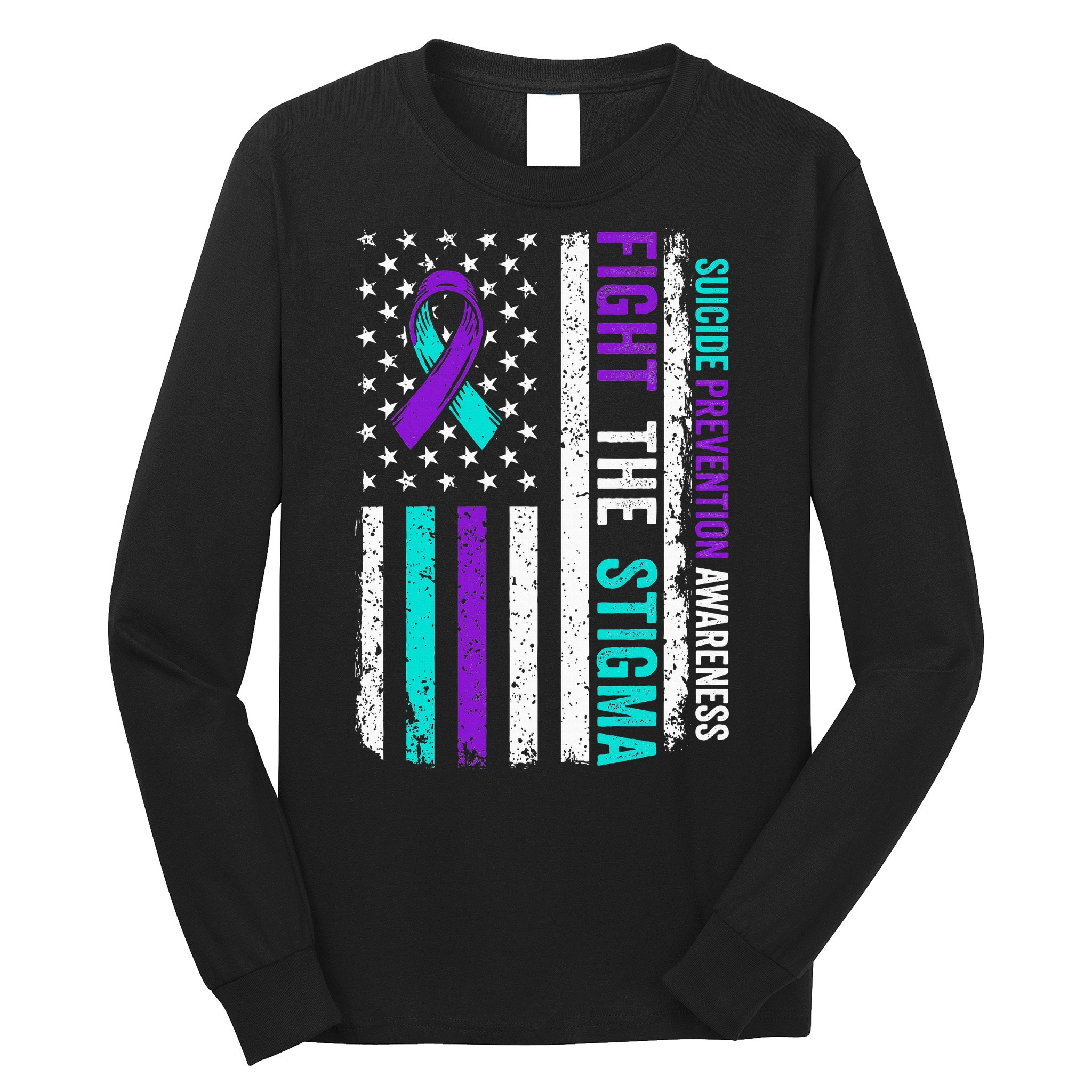 Suicide Prevention Support Fight Stigma Suicide Awareness Long Sleeve Shirt