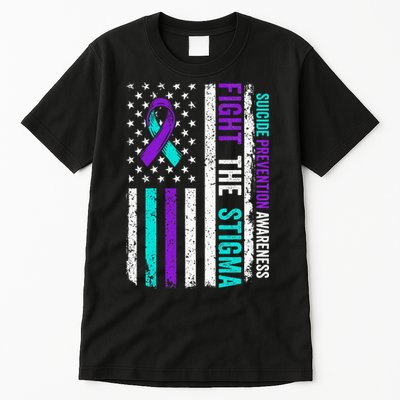 Suicide Prevention Support Fight Stigma Suicide Awareness Tall T-Shirt