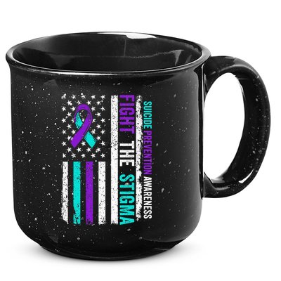 Suicide Prevention Support Fight Stigma Suicide Awareness 15oz Campfire Ceramic Mug