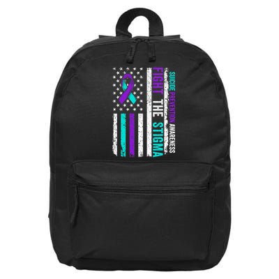 Suicide Prevention Support Fight Stigma Suicide Awareness 16 in Basic Backpack