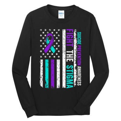 Suicide Prevention Support Fight Stigma Suicide Awareness Tall Long Sleeve T-Shirt