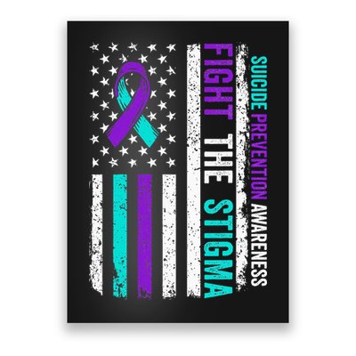 Suicide Prevention Support Fight Stigma Suicide Awareness Poster