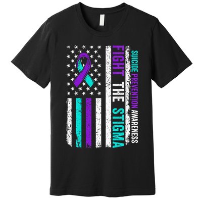 Suicide Prevention Support Fight Stigma Suicide Awareness Premium T-Shirt