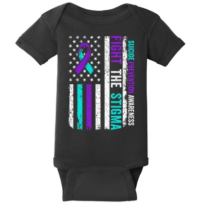 Suicide Prevention Support Fight Stigma Suicide Awareness Baby Bodysuit