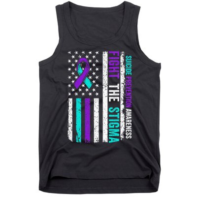 Suicide Prevention Support Fight Stigma Suicide Awareness Tank Top