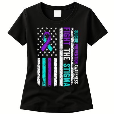 Suicide Prevention Support Fight Stigma Suicide Awareness Womens T-Shirt