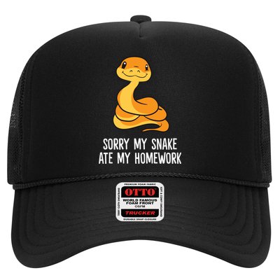 Snake Pet School Sorry, My Snake Ate Homework Trucker Hat