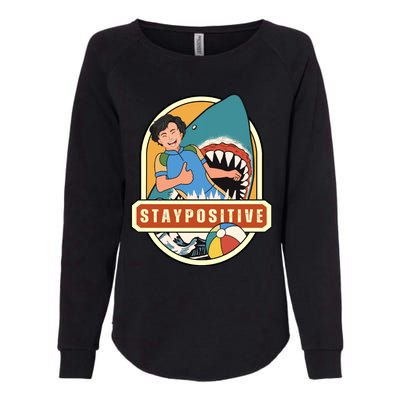 Stay Positive Womens California Wash Sweatshirt