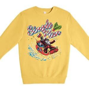 Simple Plan Santa Claus Sleigh Premium Crewneck Sweatshirt