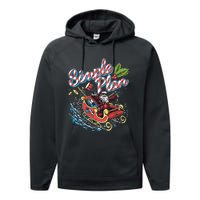 Simple Plan Santa Claus Sleigh Performance Fleece Hoodie