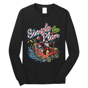 Simple Plan Santa Claus Sleigh Long Sleeve Shirt