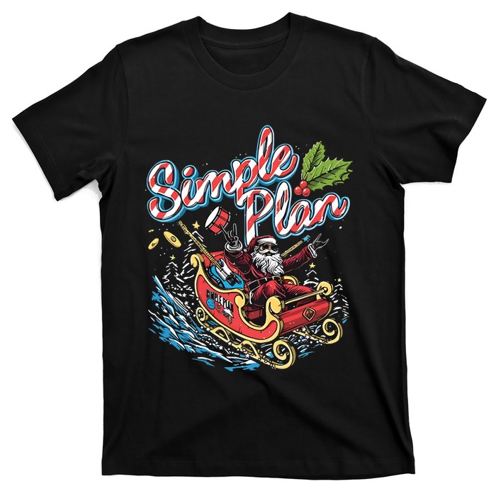 Simple Plan Santa Claus Sleigh T-Shirt