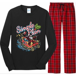 Simple Plan Santa Claus Sleigh Long Sleeve Pajama Set