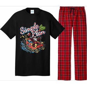 Simple Plan Santa Claus Sleigh Pajama Set