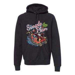 Simple Plan Santa Claus Sleigh Premium Hoodie