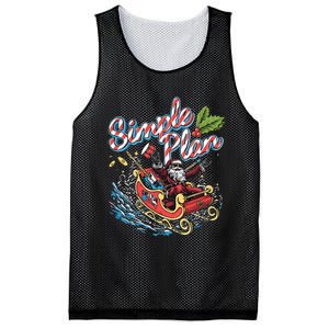 Simple Plan Santa Claus Sleigh Mesh Reversible Basketball Jersey Tank