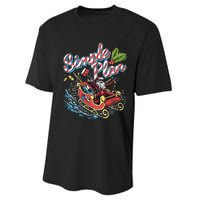 Simple Plan Santa Claus Sleigh Performance Sprint T-Shirt