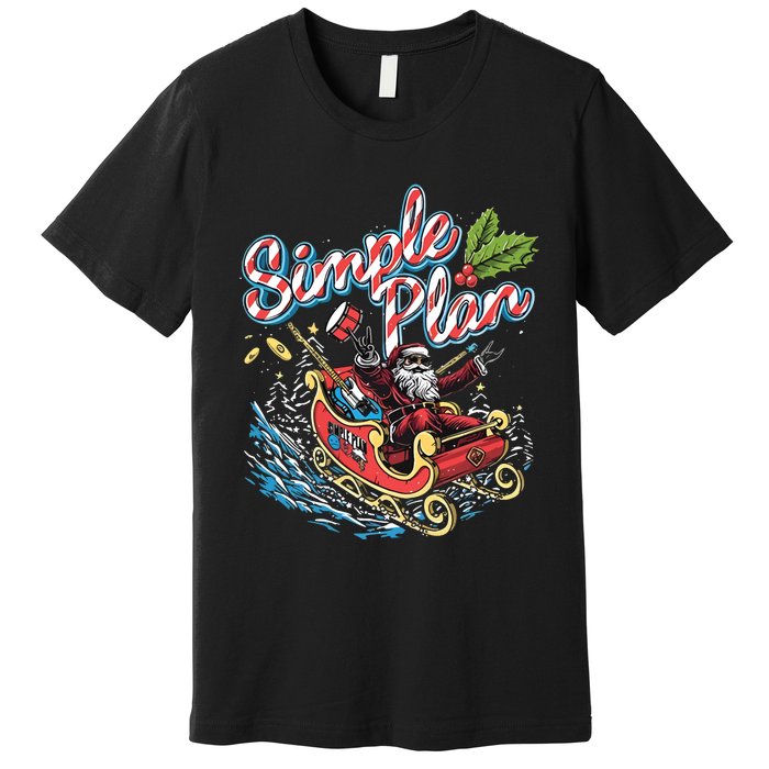 Simple Plan Santa Claus Sleigh Premium T-Shirt