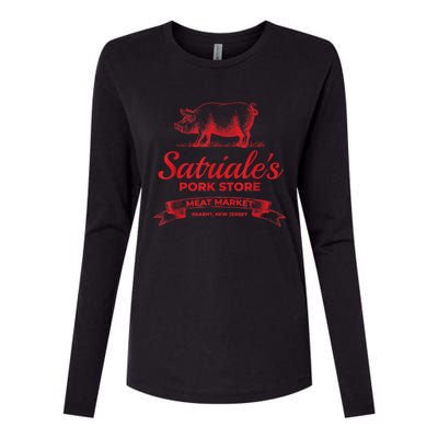 Satriales Pork Store Kearny New Jersey Womens Cotton Relaxed Long Sleeve T-Shirt