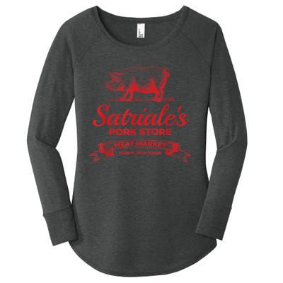 Satriales Pork Store Kearny New Jersey Women's Perfect Tri Tunic Long Sleeve Shirt