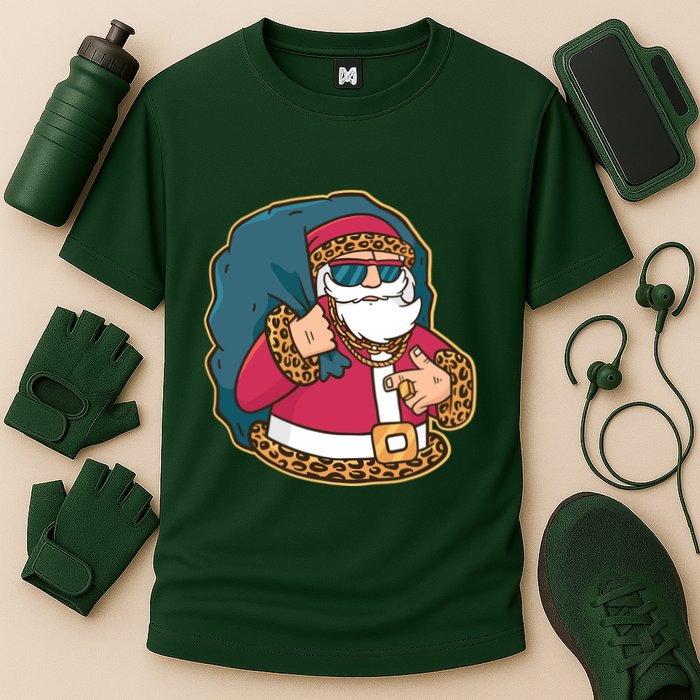 Santa Pimp Cooling Performance Crew T-Shirt