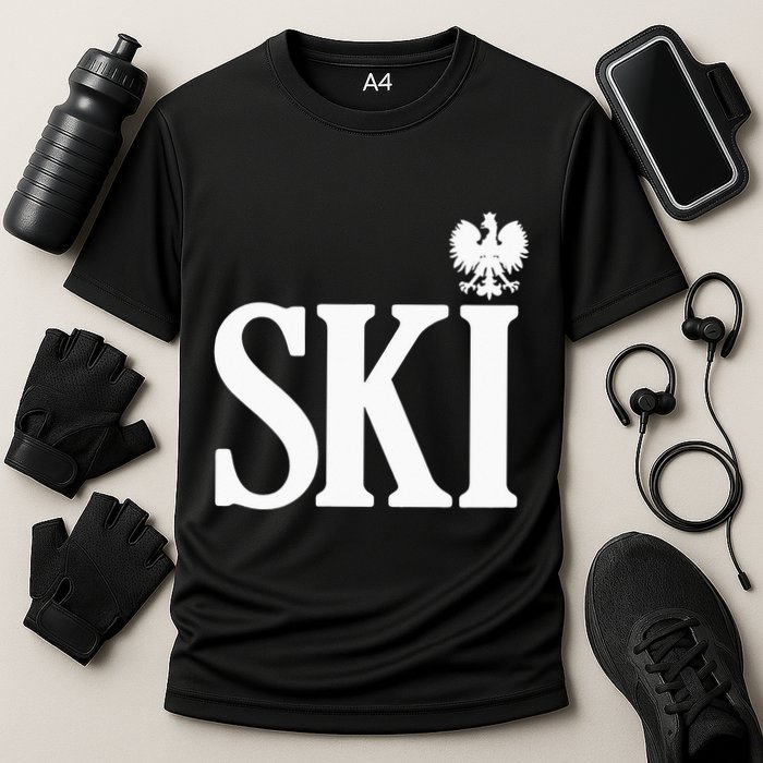 SKI Polish Surnames Ending Polish Eagle Dyngus Day Cooling Performance Crew T-Shirt