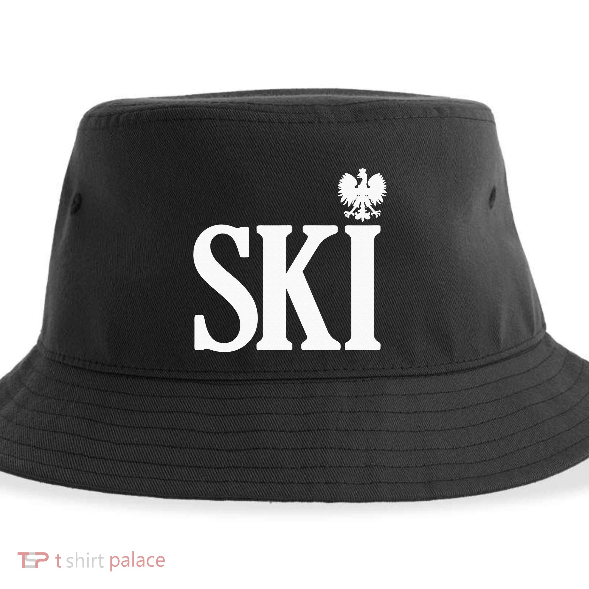 SKI Polish Surnames Ending Polish Eagle Dyngus Day Sustainable Bucket Hat
