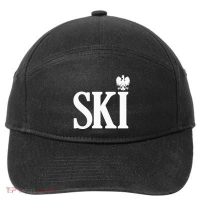 SKI Polish Surnames Ending Polish Eagle Dyngus Day 7-Panel Snapback Hat