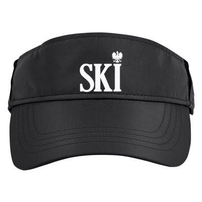 SKI Polish Surnames Ending Polish Eagle Dyngus Day Adult Drive Performance Visor
