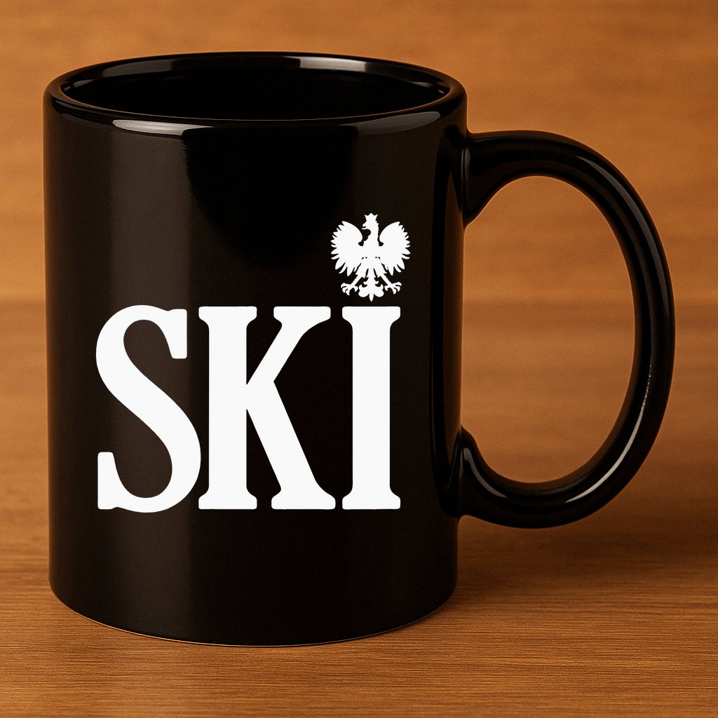 SKI Polish Surnames Ending Polish Eagle Dyngus Day 11oz C Handle Ceramic Mug
