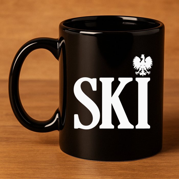 SKI Polish Surnames Ending Polish Eagle Dyngus Day 11oz C Handle Ceramic Mug