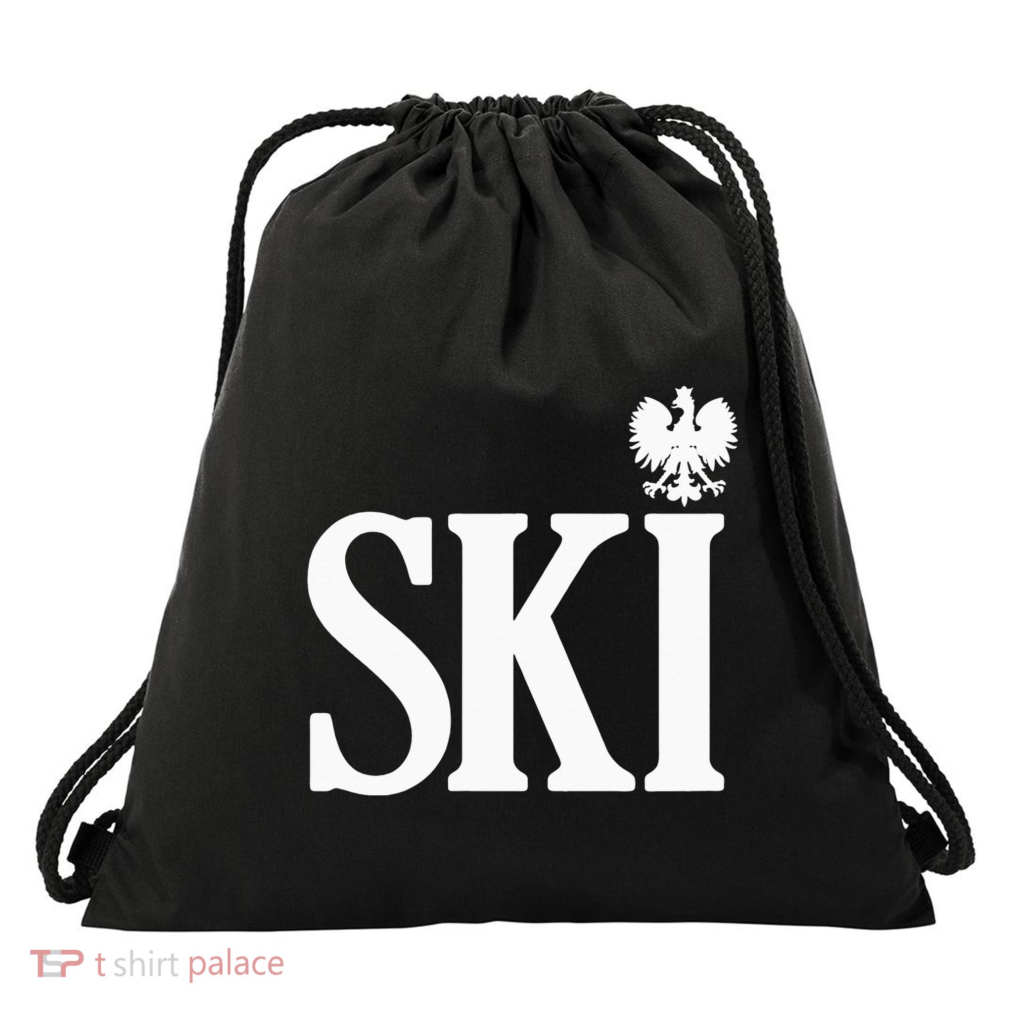 SKI Polish Surnames Ending Polish Eagle Dyngus Day Drawstring Bag