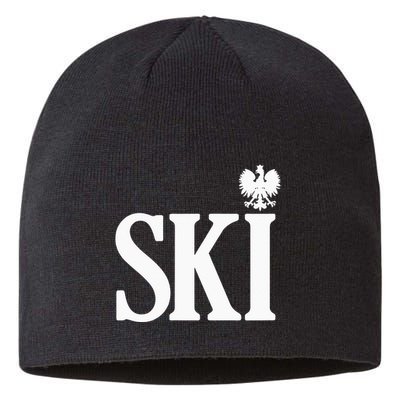 SKI Polish Surnames Ending Polish Eagle Dyngus Day Sustainable Beanie