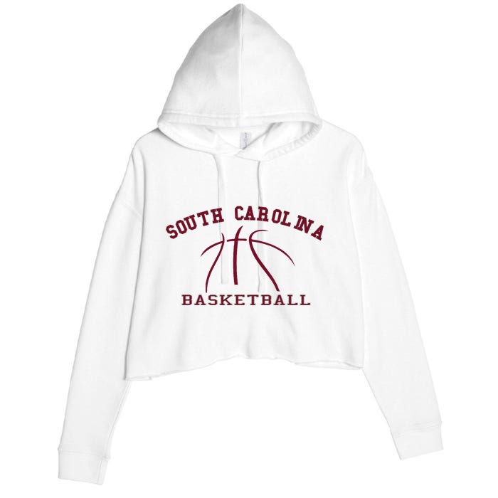 Sc Practice South Carolina Basketball Fan Hoops Gear Crop Fleece Hoodie