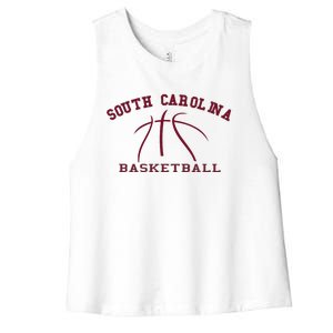 Sc Practice South Carolina Basketball Fan Hoops Gear Women's Racerback Cropped Tank